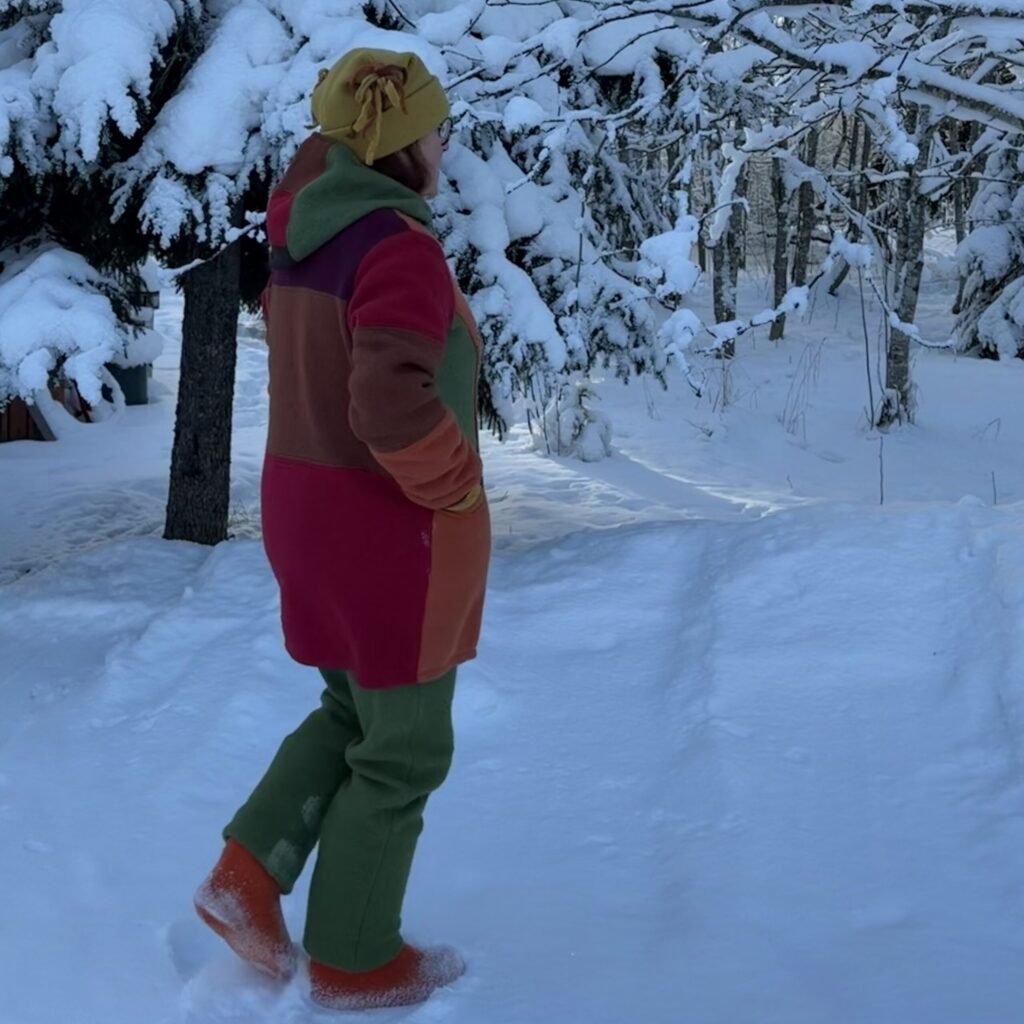 Villahousut ja ranttalitakki